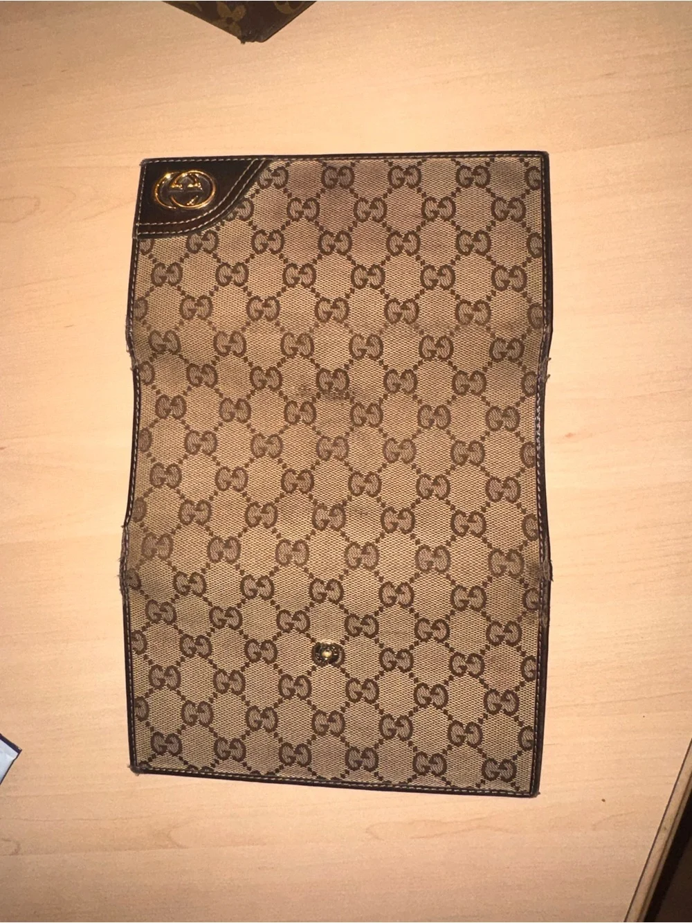 Gucci Brown GG Canvas Continental Wallet with Gold Logo - Picture 7 of 7